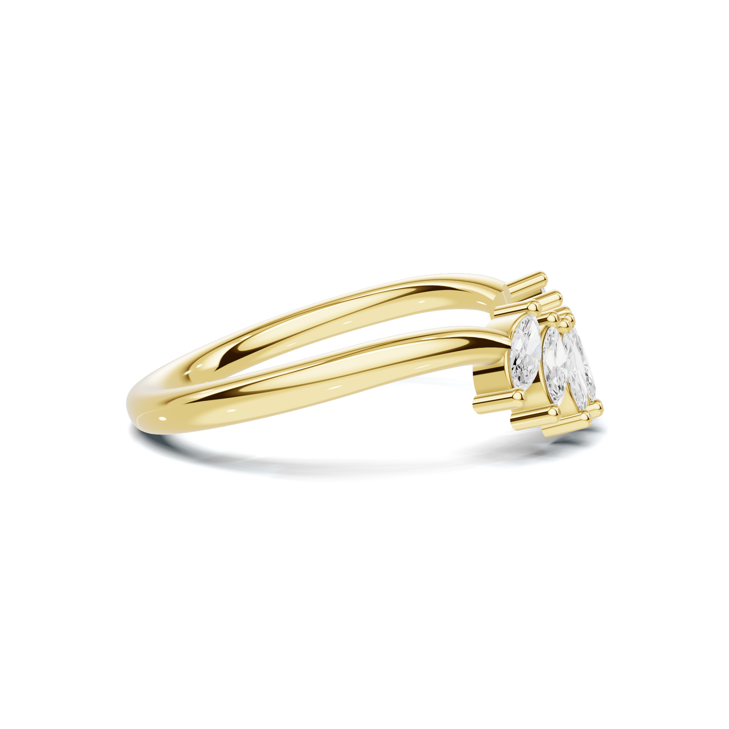 Marquise Fan Curved Ring