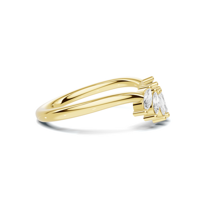 Marquise Fan Curved Ring