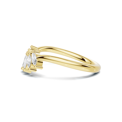Marquise Fan Curved Ring