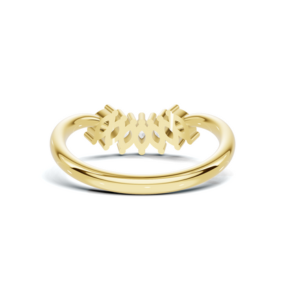 Marquise Fan Curved Ring