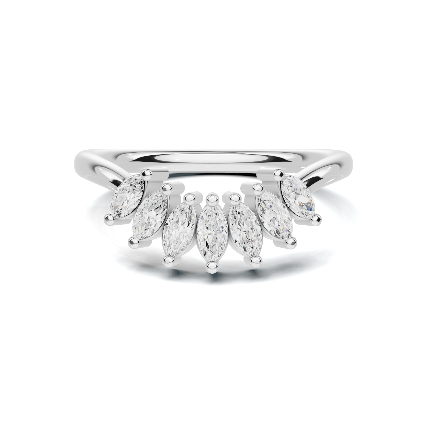 Marquise Fan Curved Ring