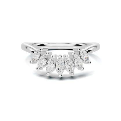 Marquise Fan Curved Ring