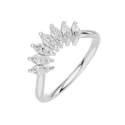 Marquise Fan Curved Ring