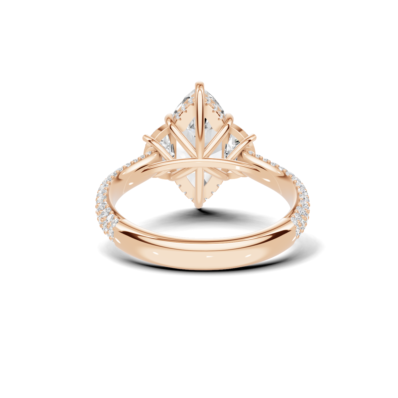 Marquise Half Moon Ring