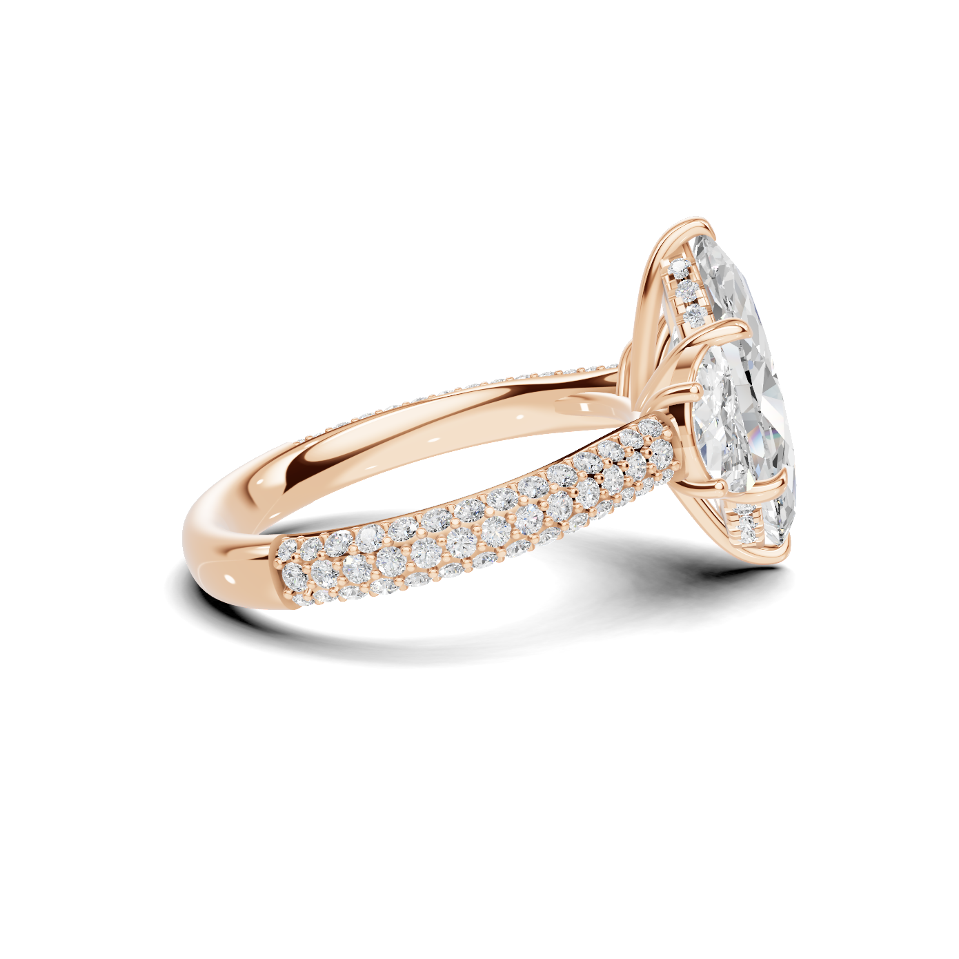 Marquise Half Moon Ring