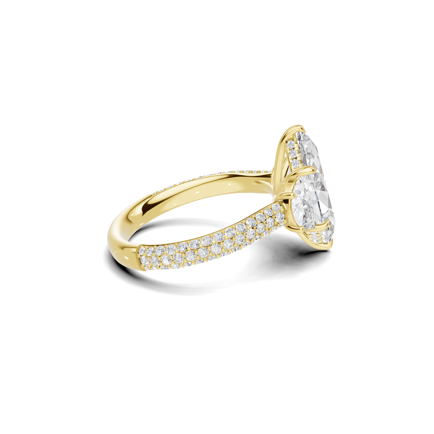 Marquise Half Moon Ring
