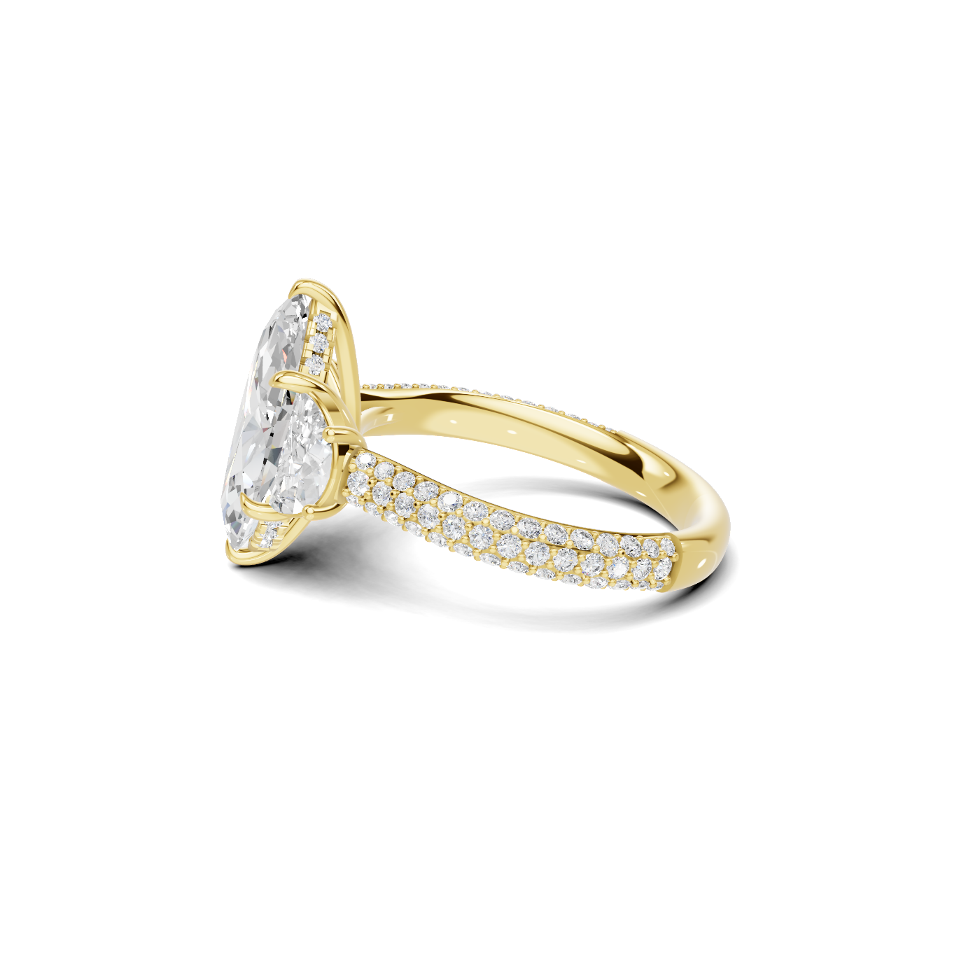 Marquise Half Moon Ring