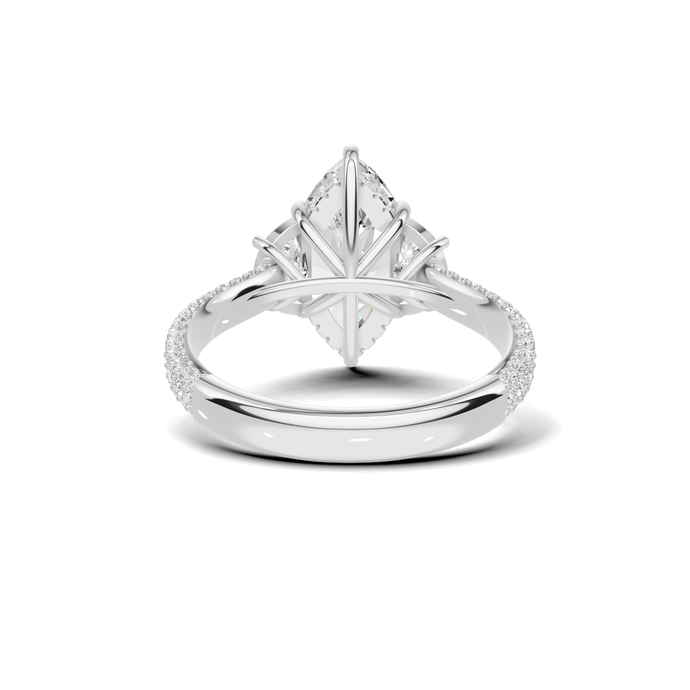 Marquise Half Moon Ring
