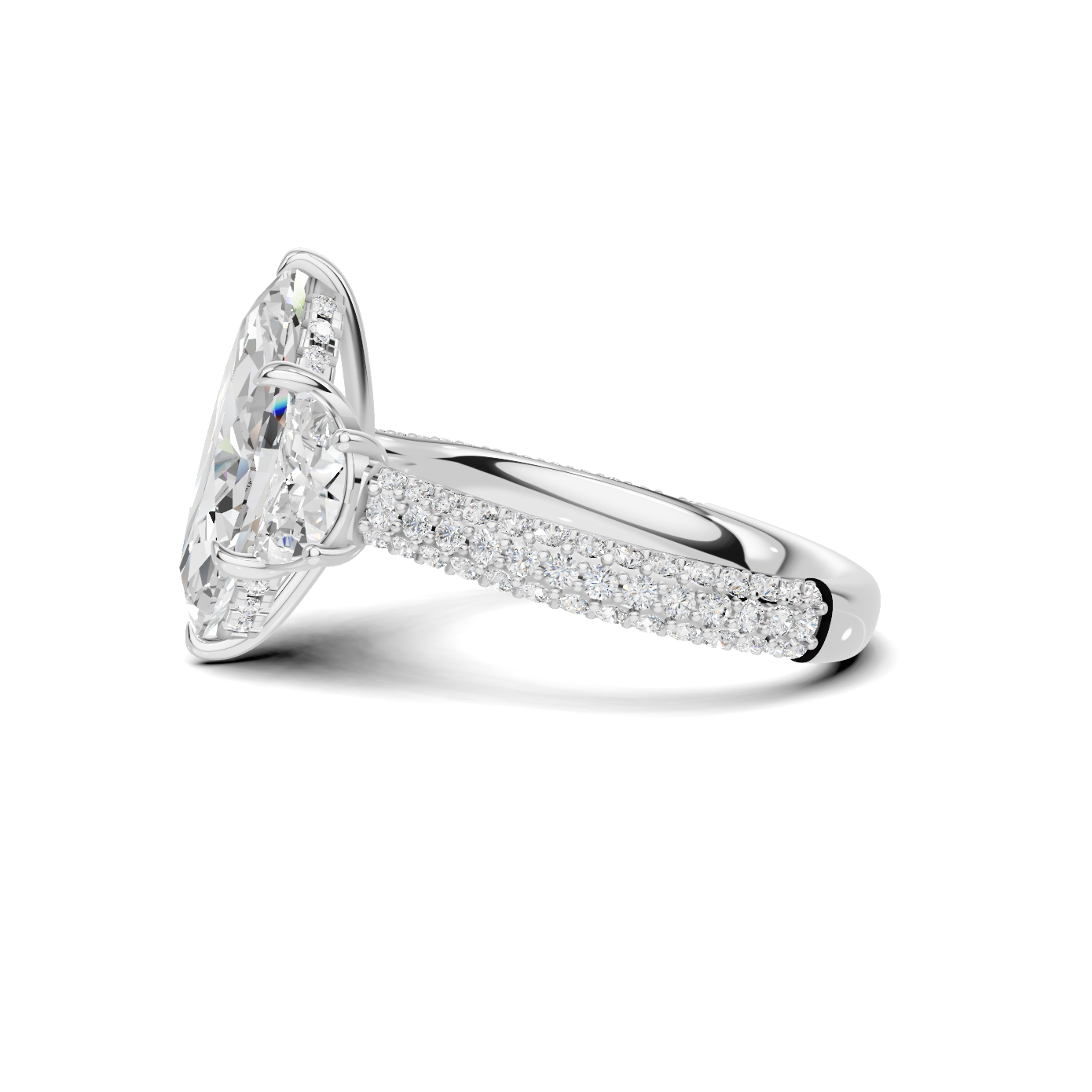 Marquise Half Moon Ring