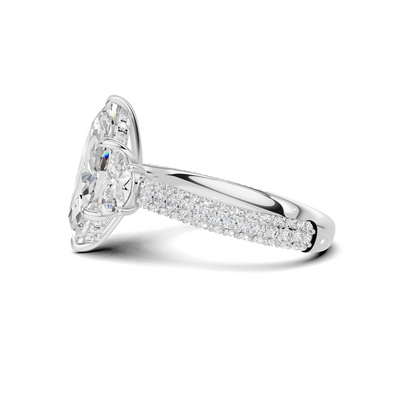 Marquise Half Moon Ring