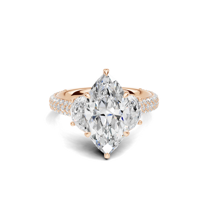 Marquise Half Moon Ring