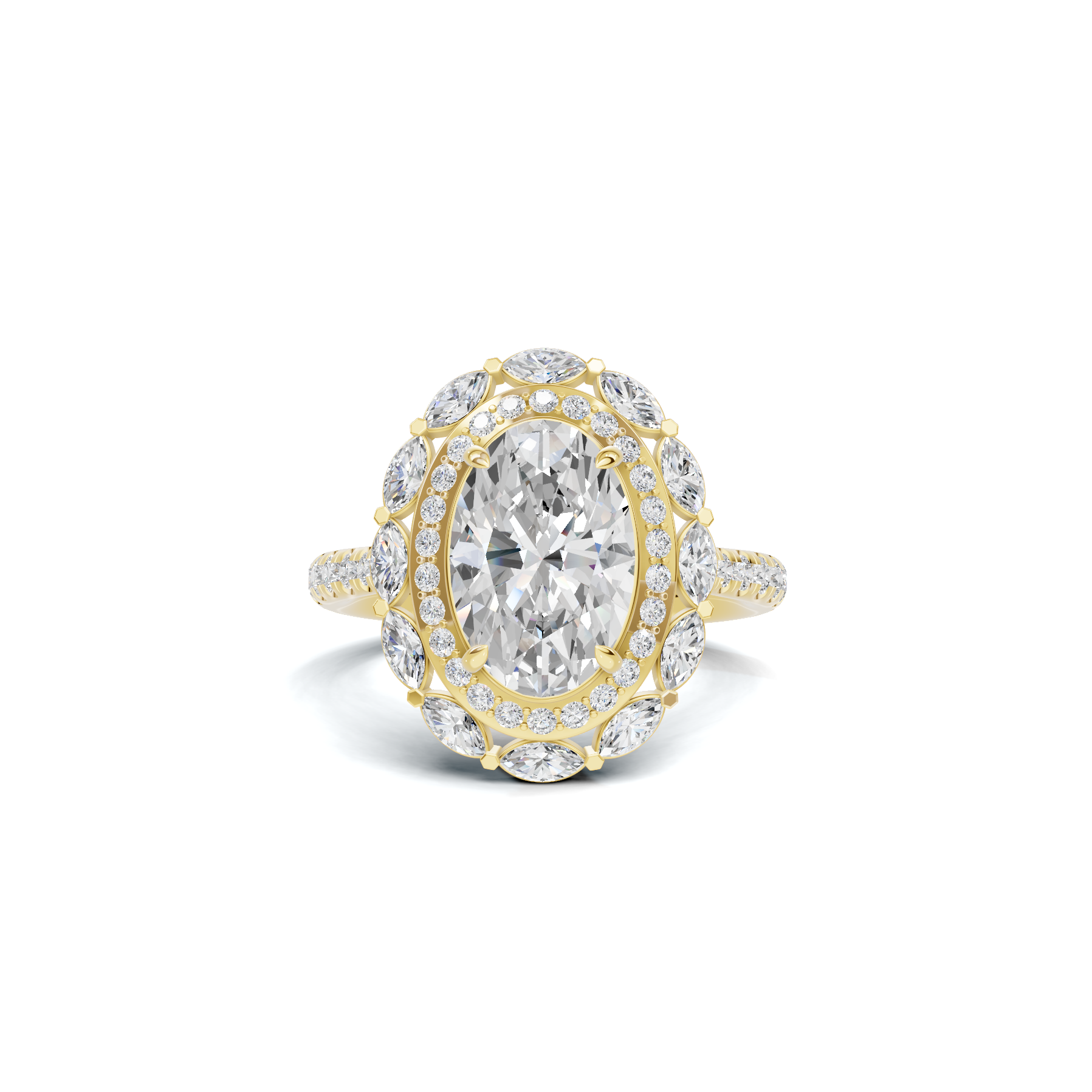 Marquise Halo Ring