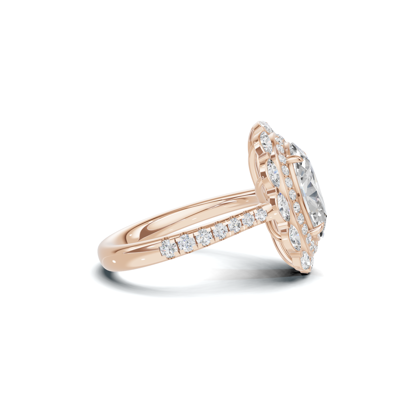 Marquise Halo Ring