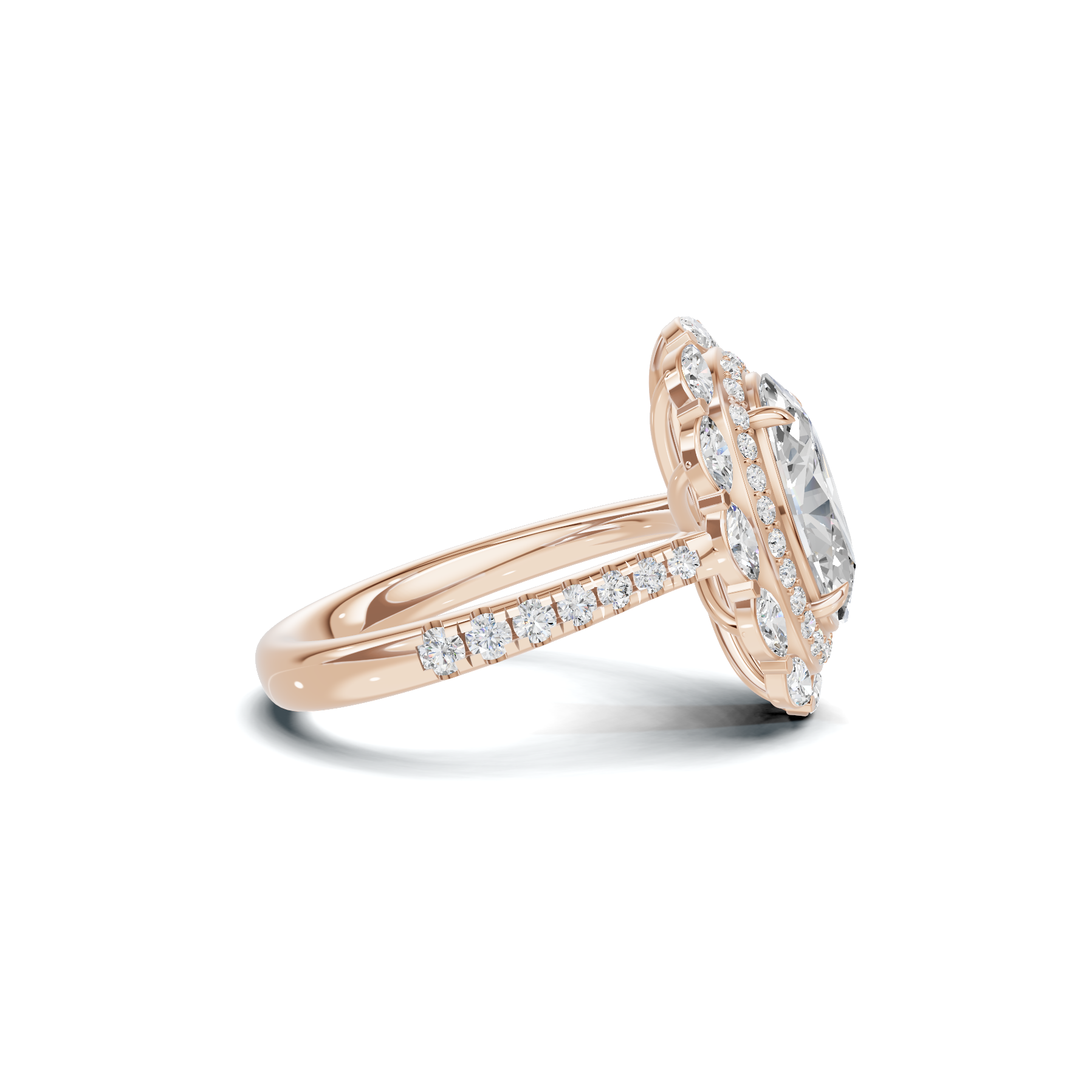 Marquise Halo Ring