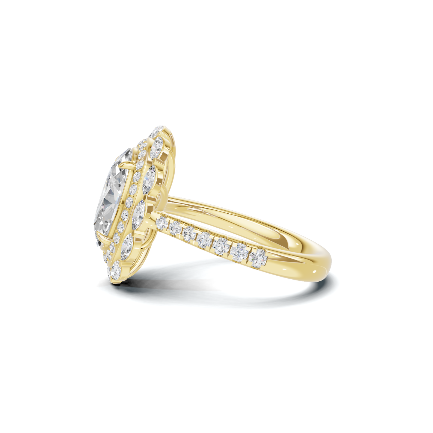 Marquise Halo Ring