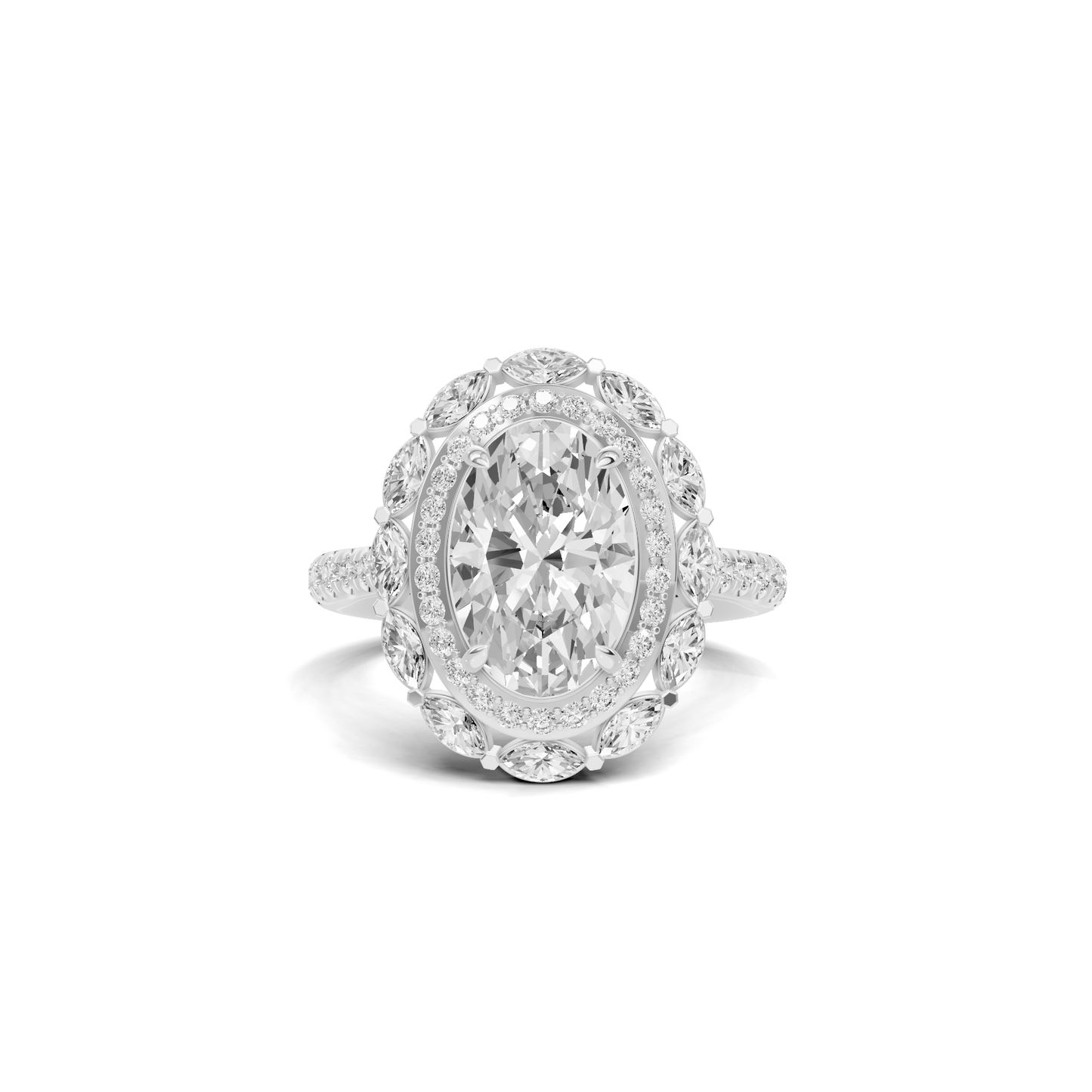 Marquise Halo Ring