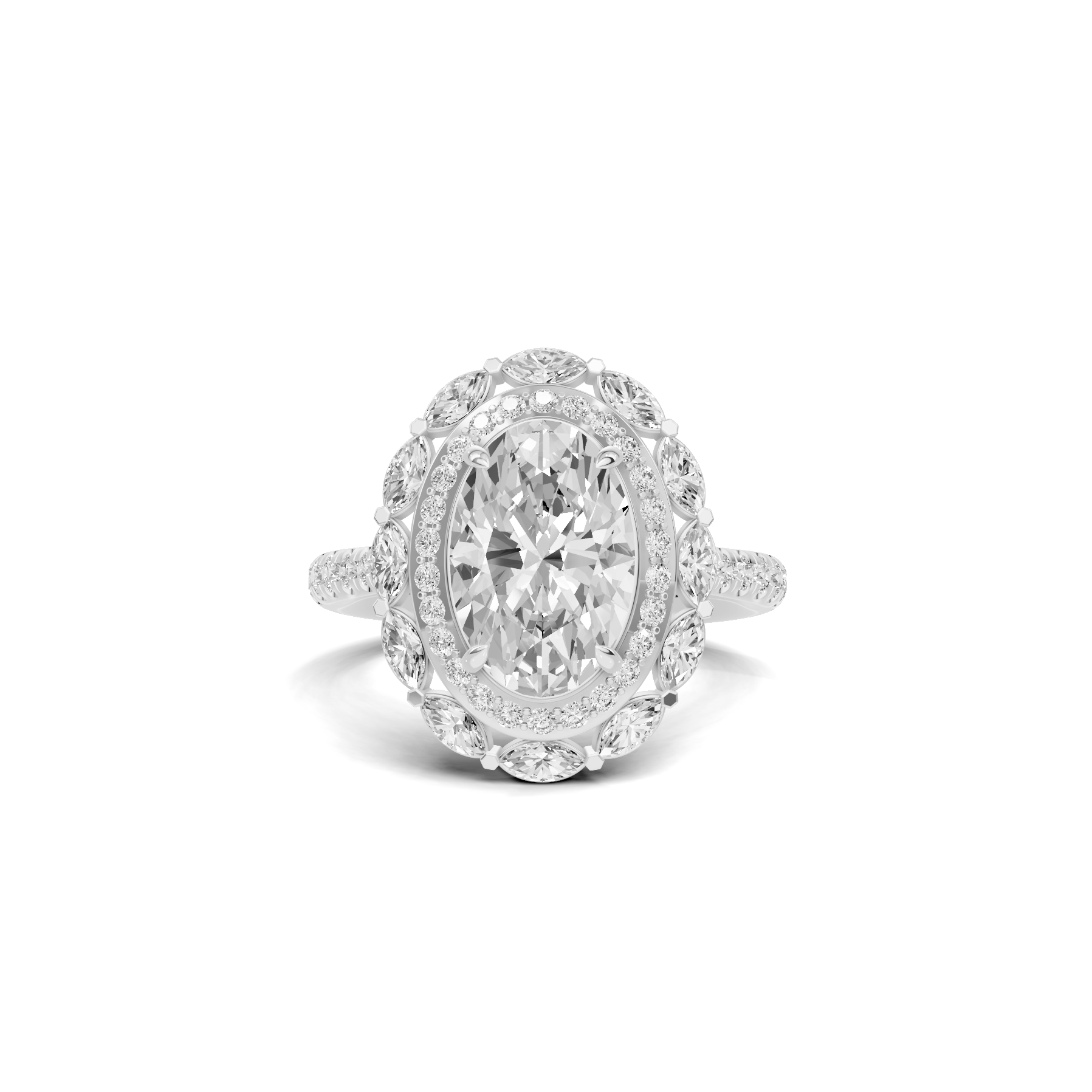Marquise Halo Ring