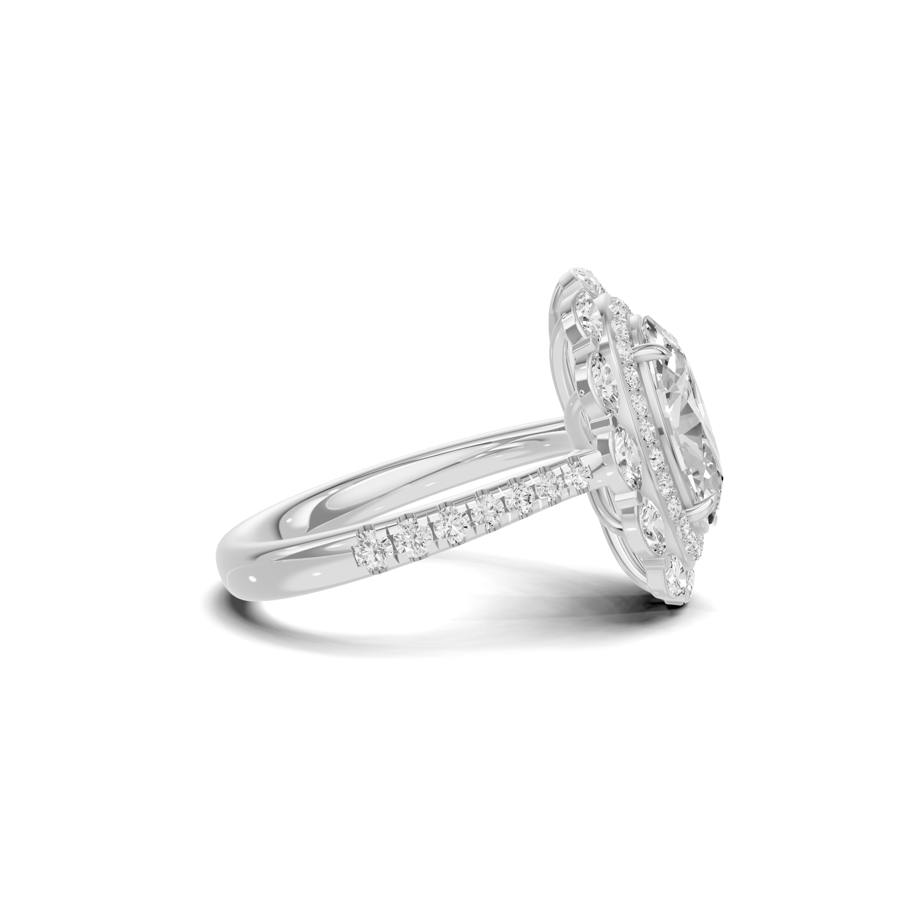 Marquise Halo Ring