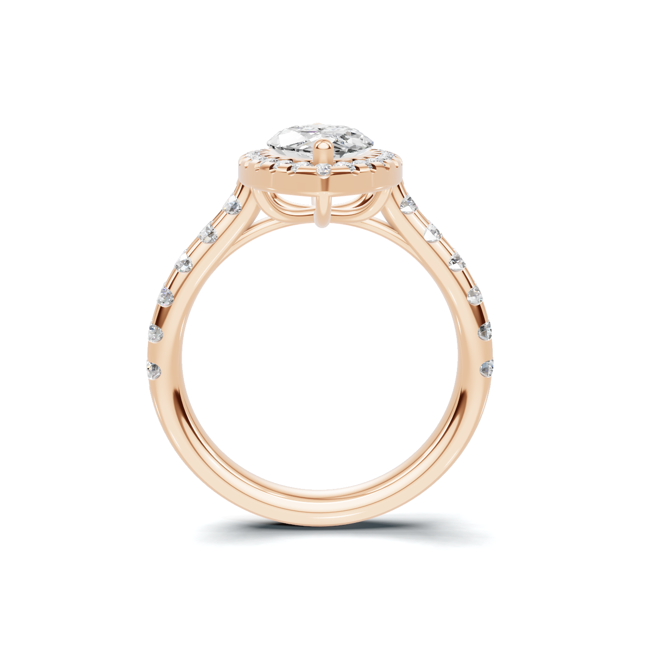 Marquise Halo Statement Ring