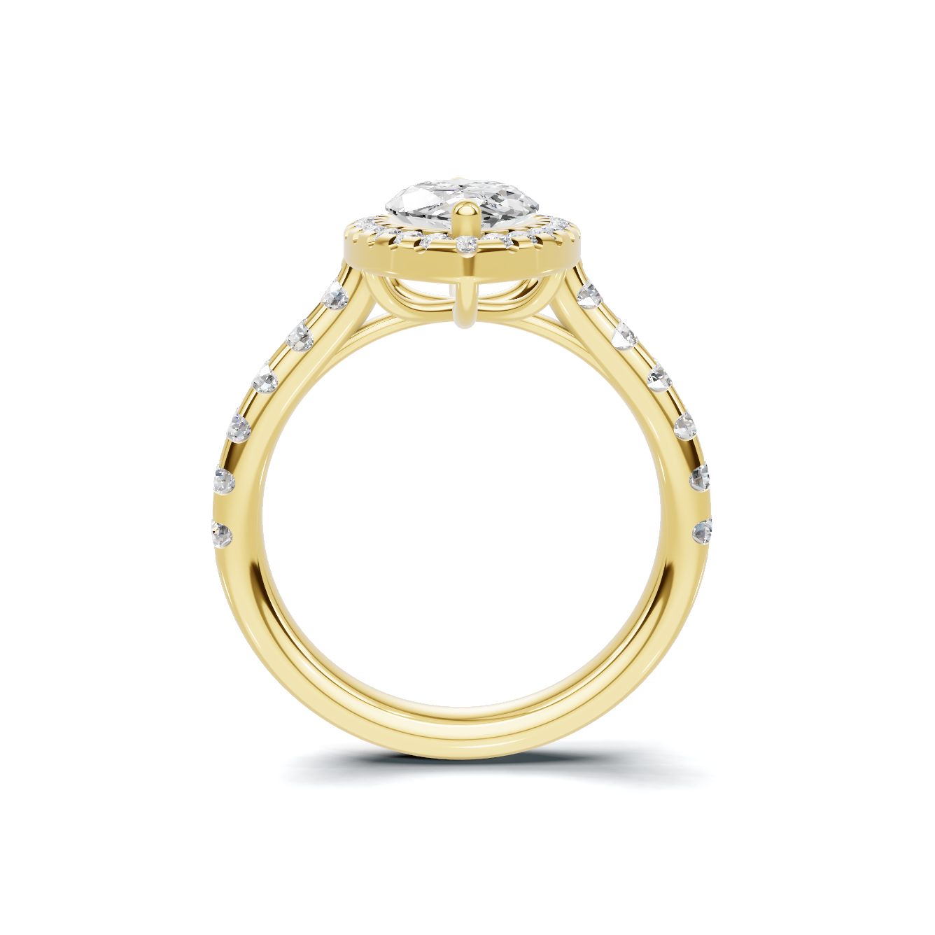 Marquise Halo Statement Ring