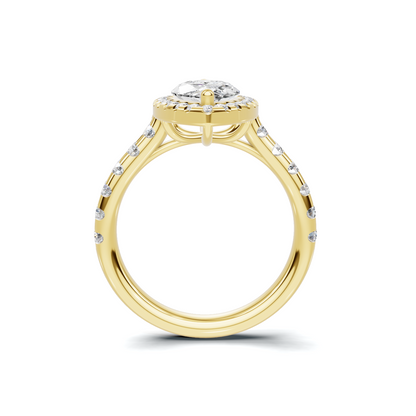 Marquise Halo Statement Ring