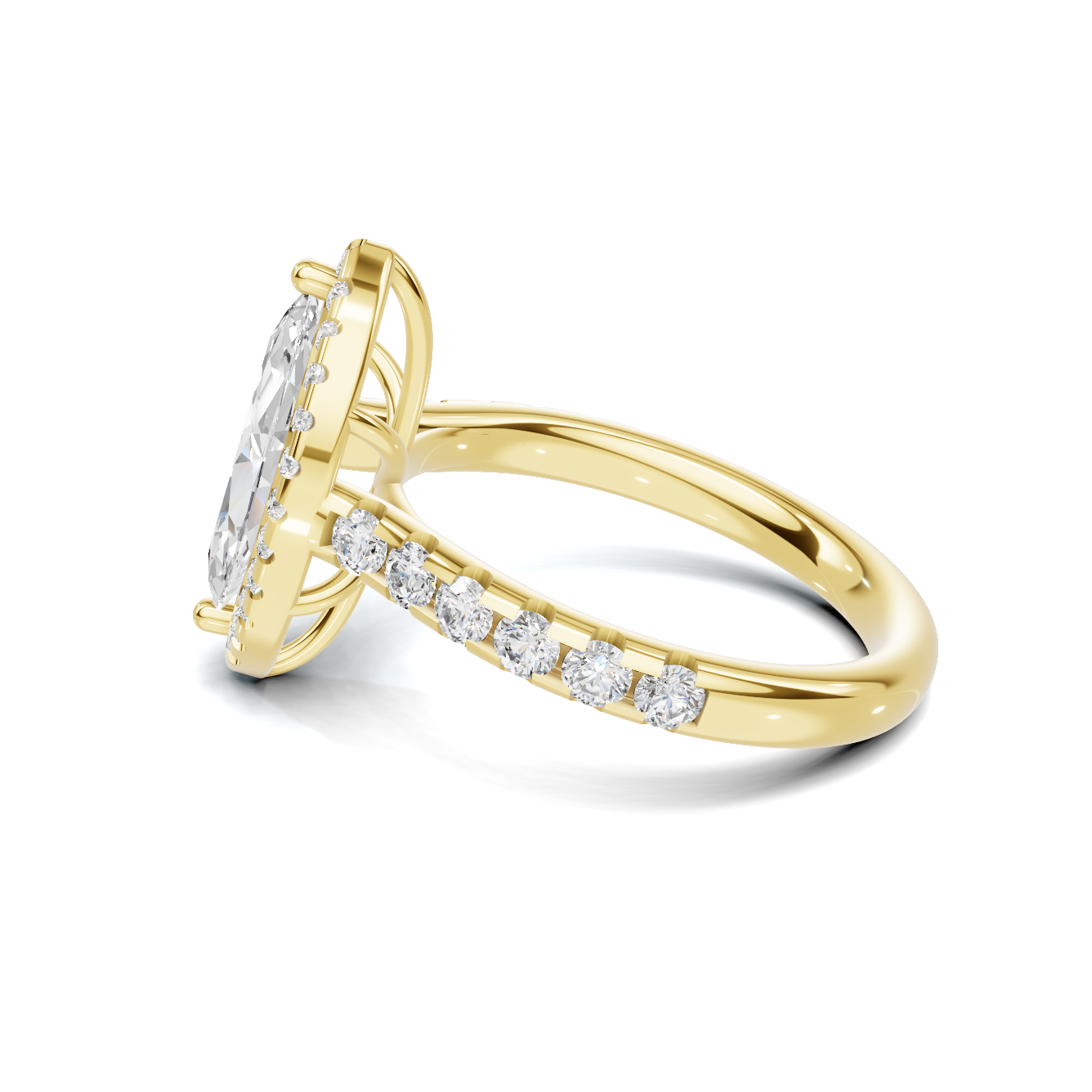 Marquise Halo Statement Ring