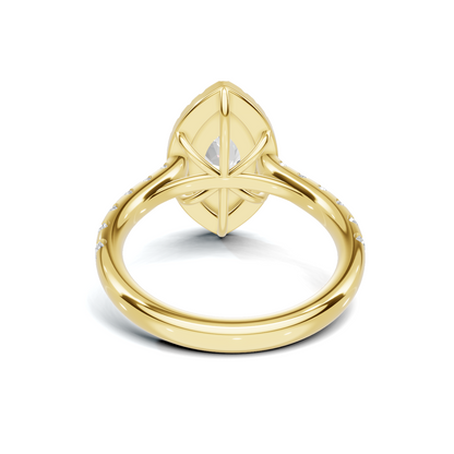 Marquise Halo Statement Ring