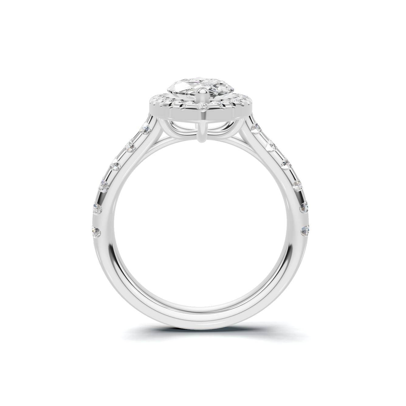 Marquise Halo Statement Ring