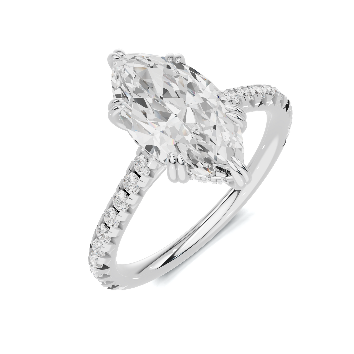 Marquise Pave Accented Ring