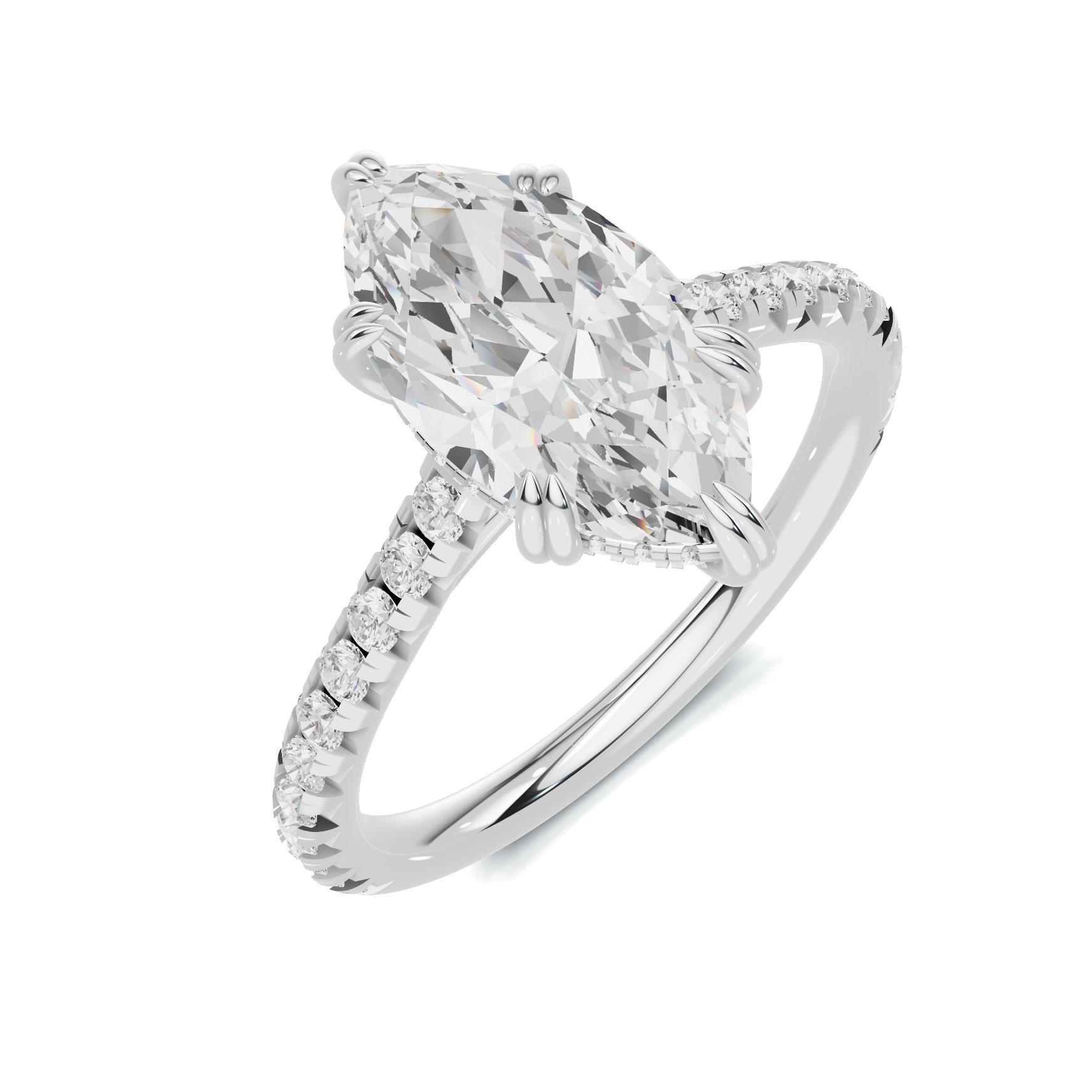 Marquise Pave Accented Ring