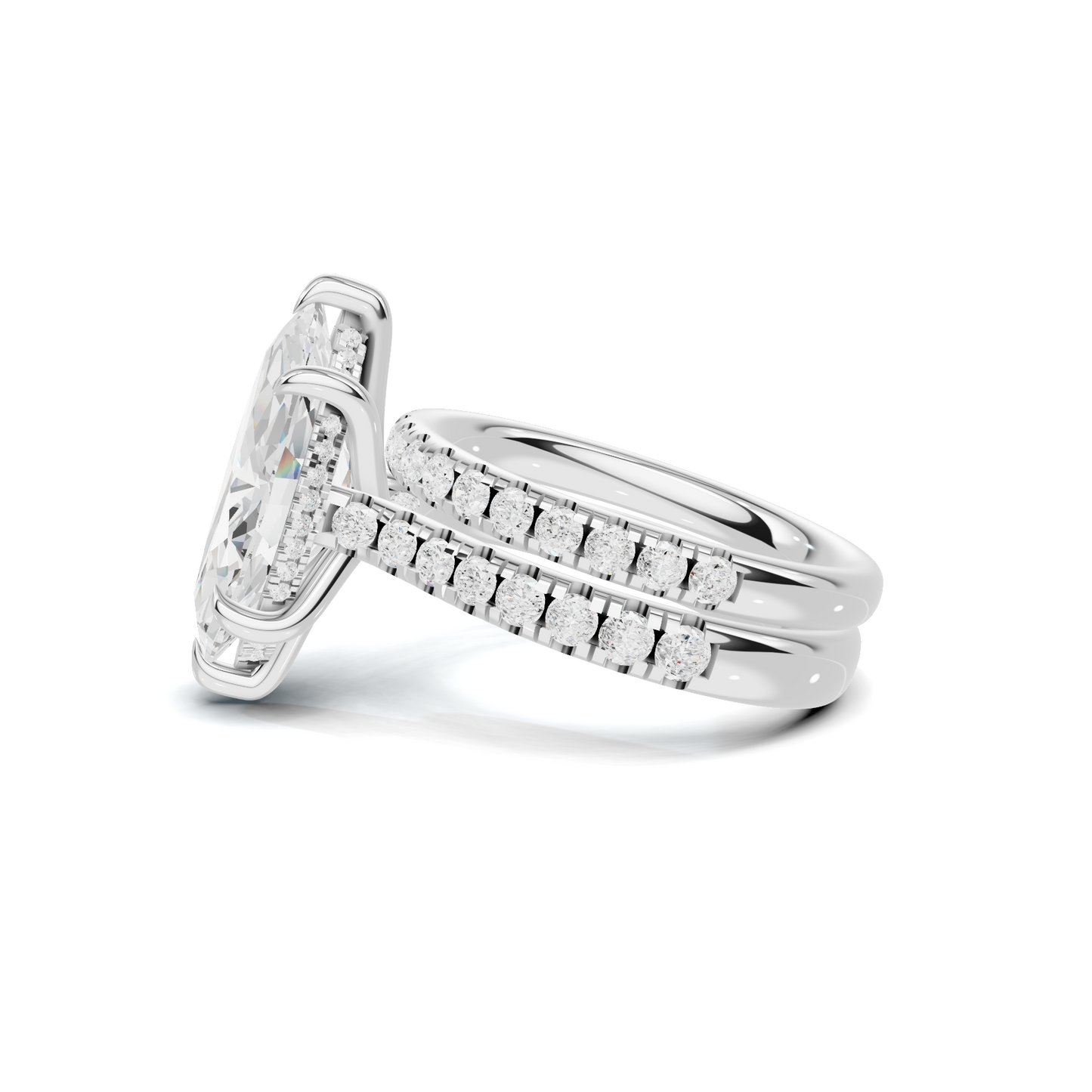 Marquise Pave Bridal Ring