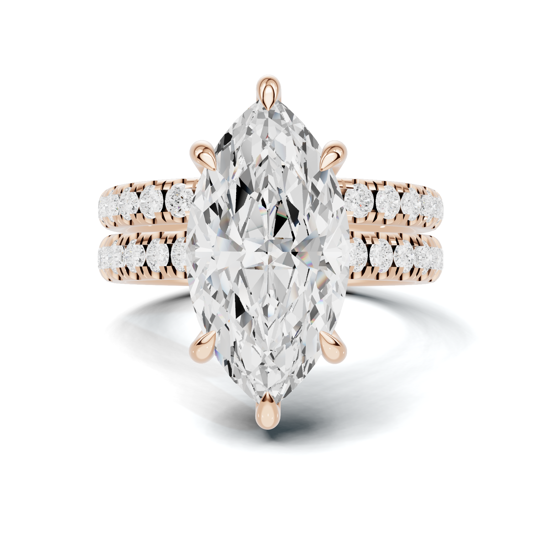 Marquise Pave Bridal Ring