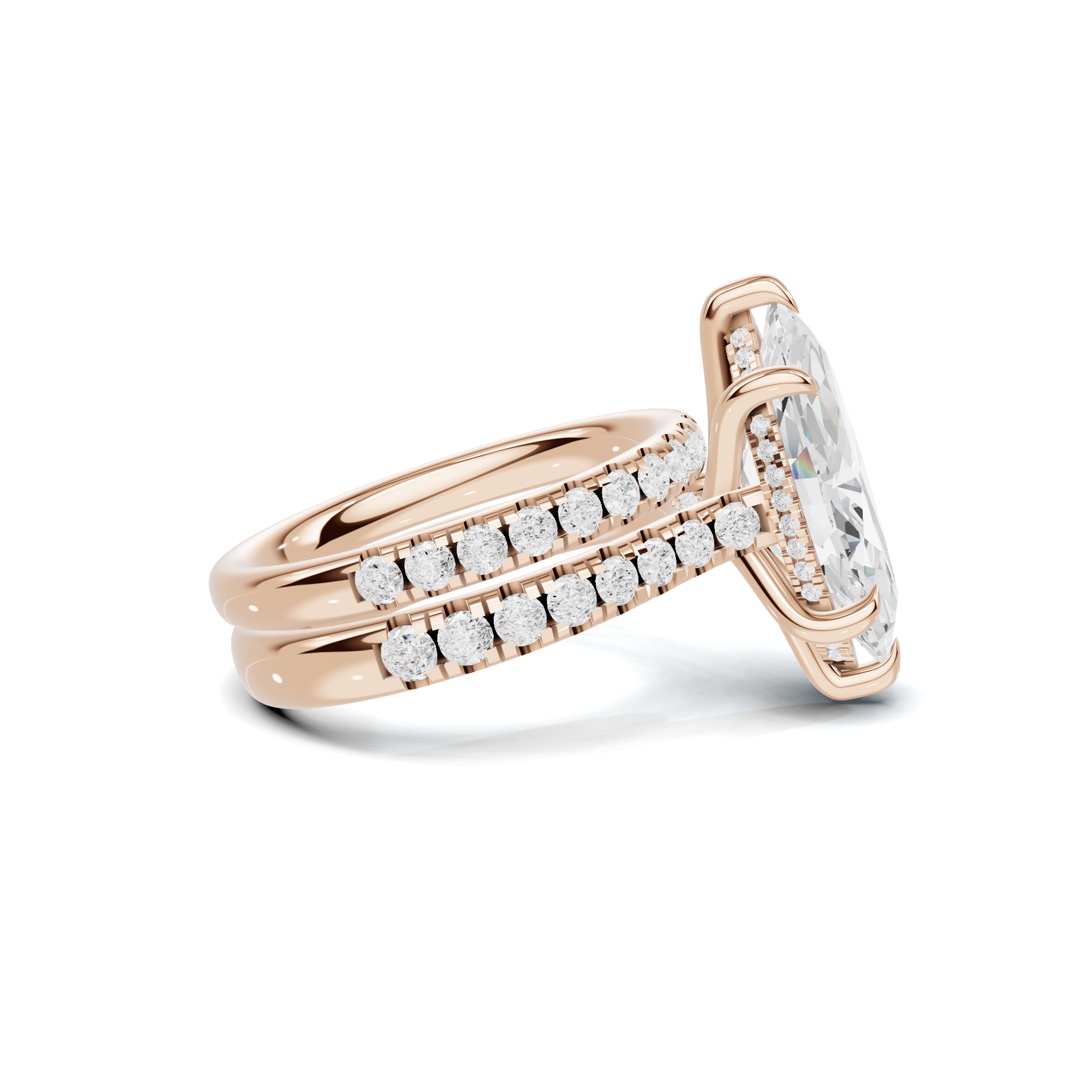Marquise Pave Bridal Ring