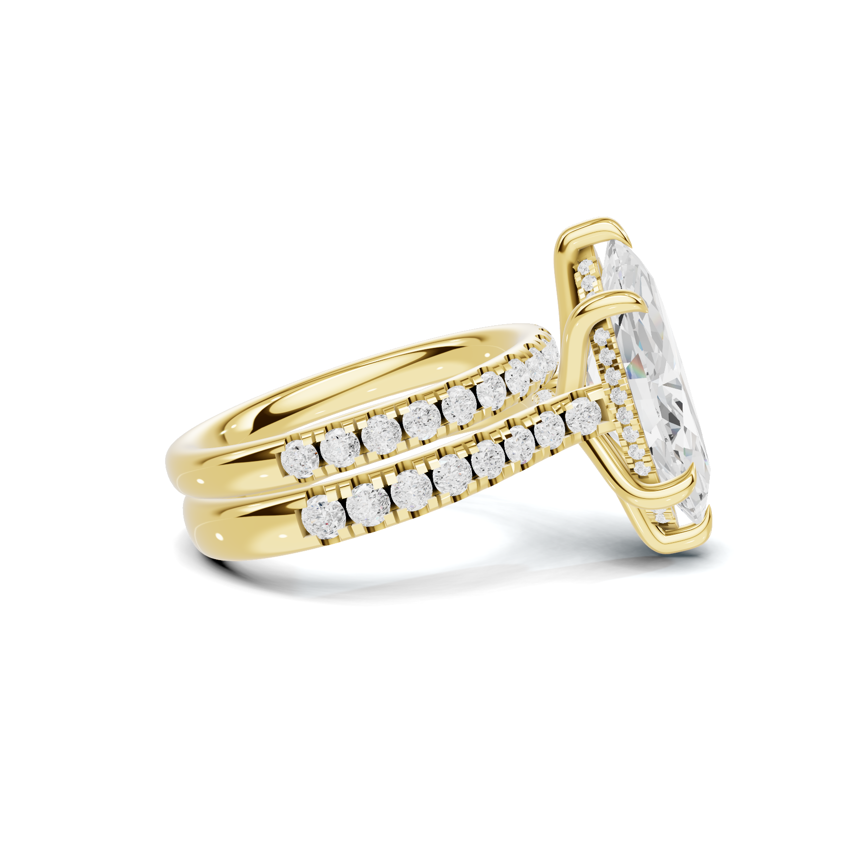 Marquise Pave Bridal Ring
