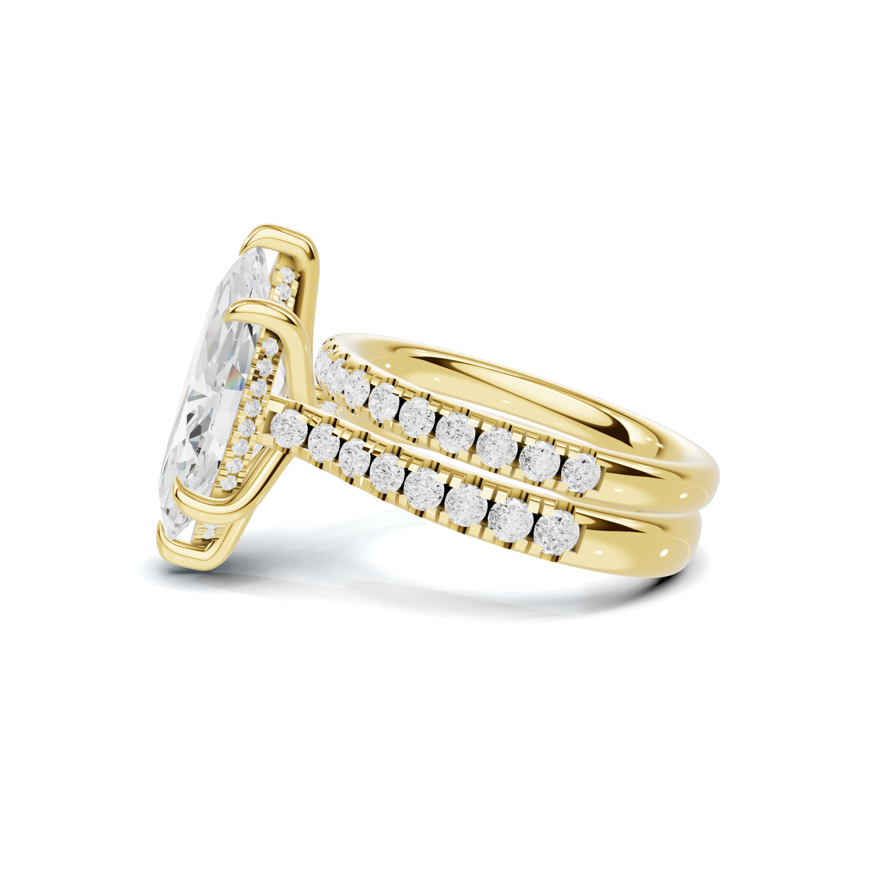 Marquise Pave Bridal Ring