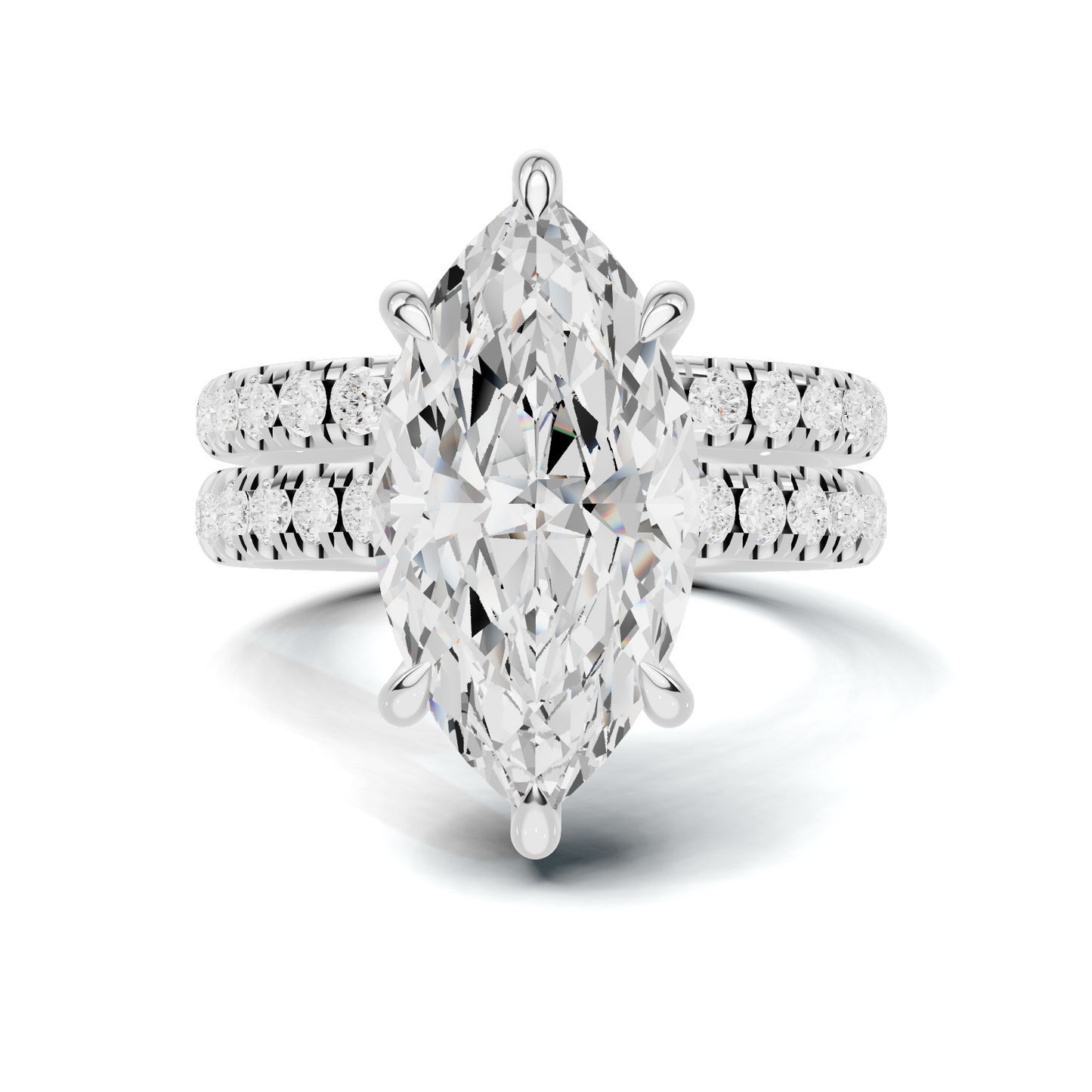 Marquise Pave Bridal Ring
