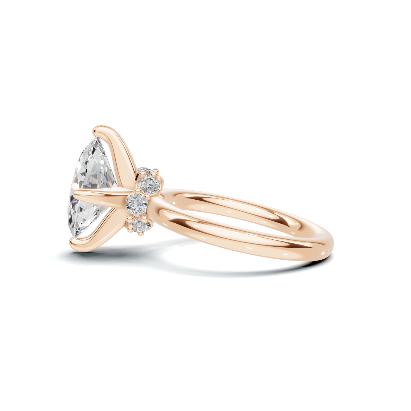 Marquise Side Accents Ring