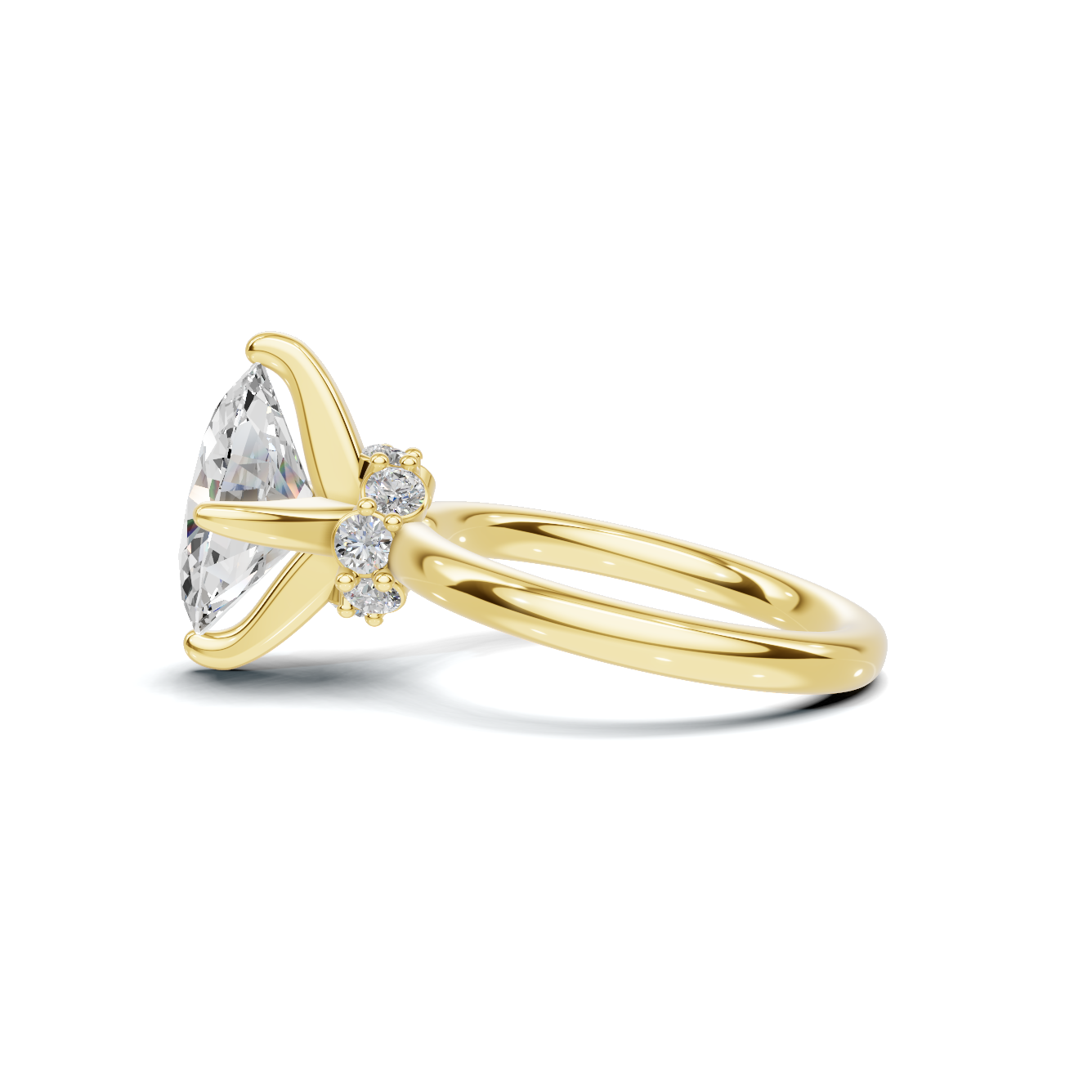 Marquise Side Accents Ring