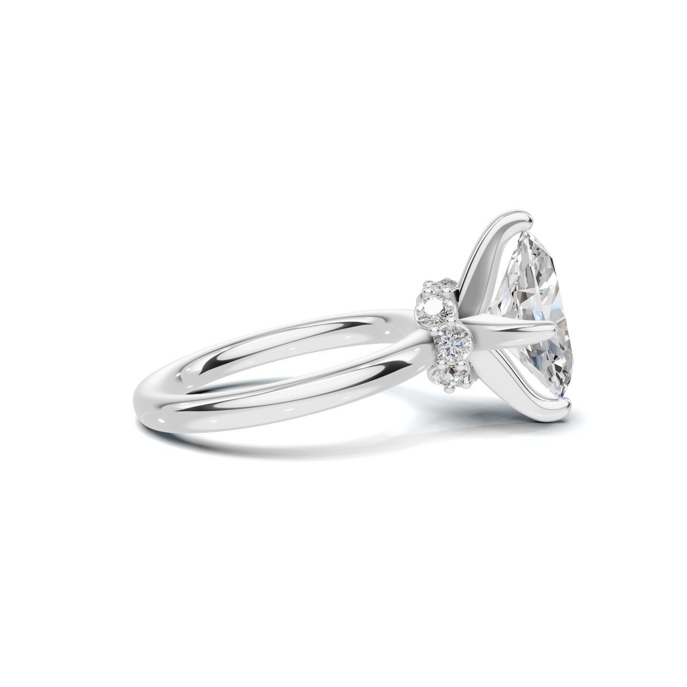 Marquise Side Accents Ring