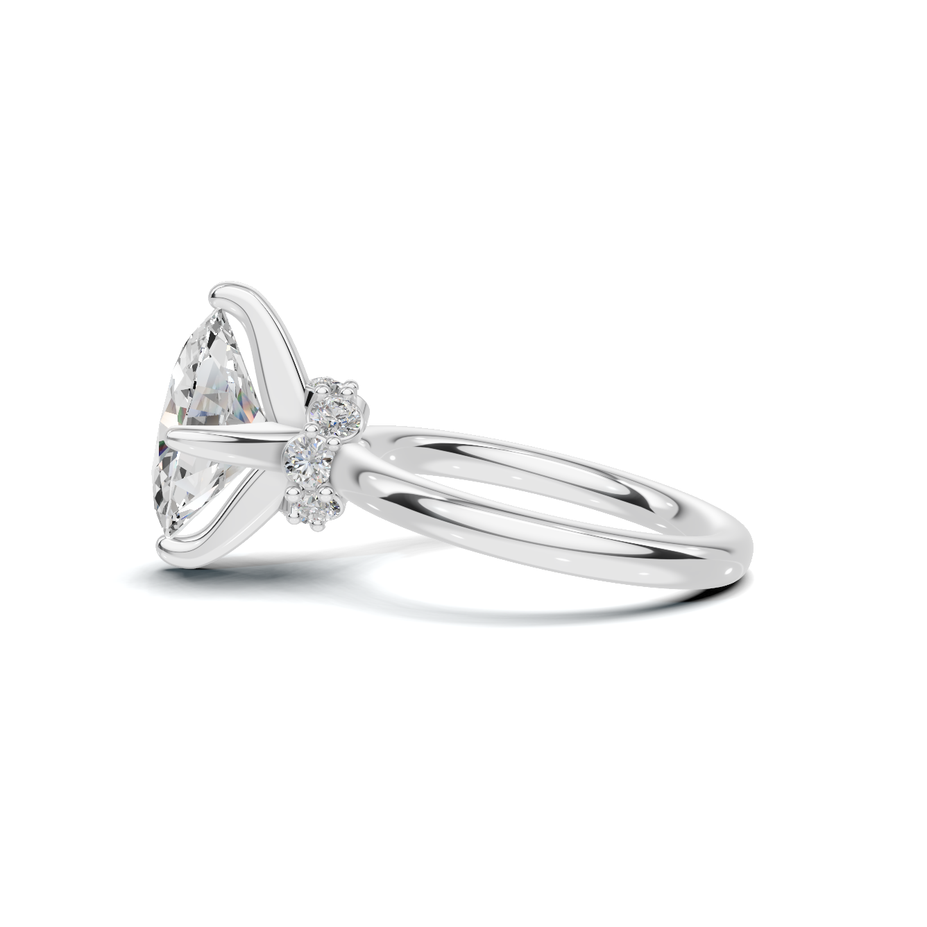 Marquise Side Accents Ring