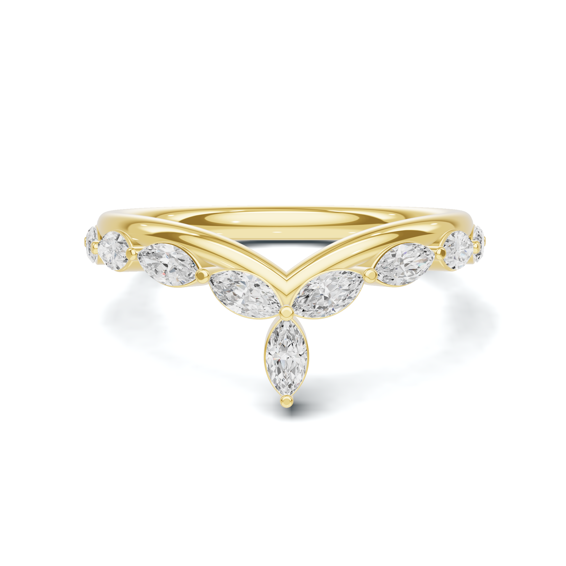 Marquise V Band Ring