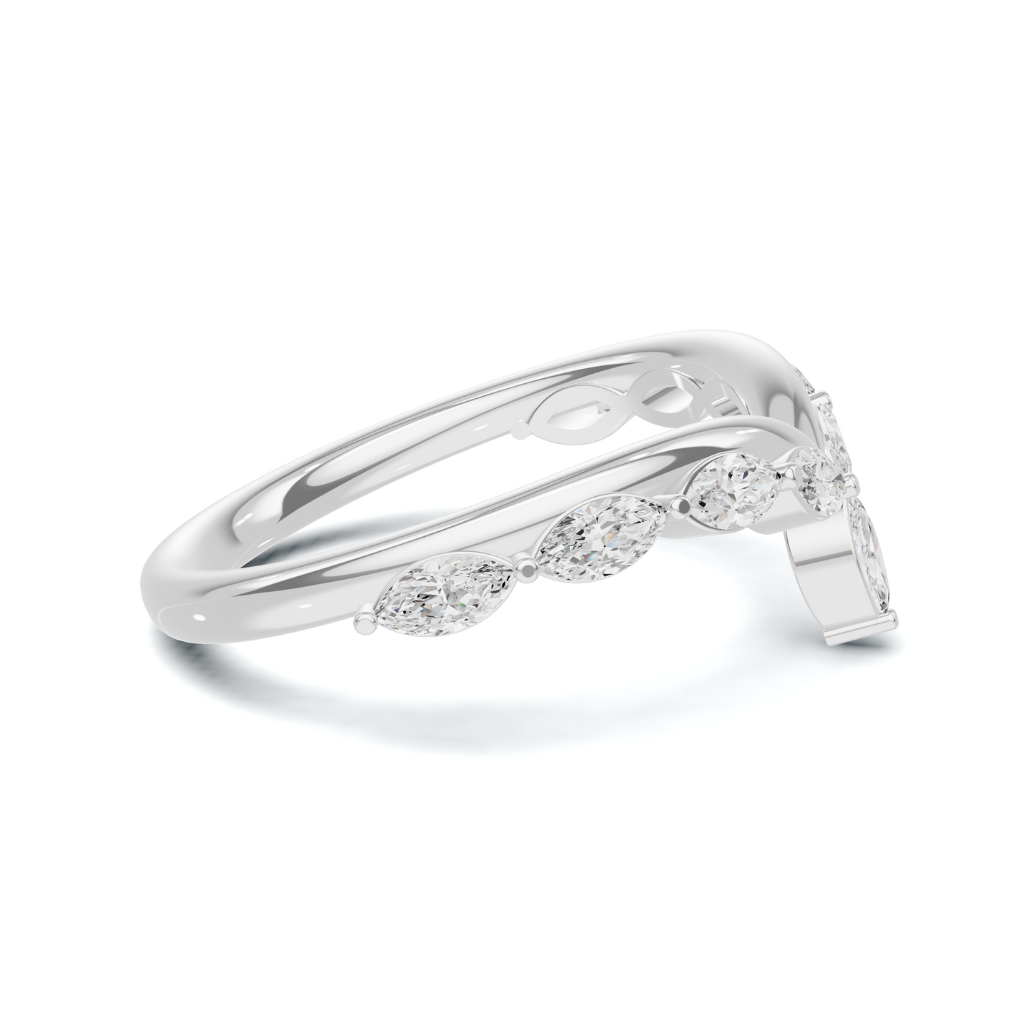 Marquise V Band Ring