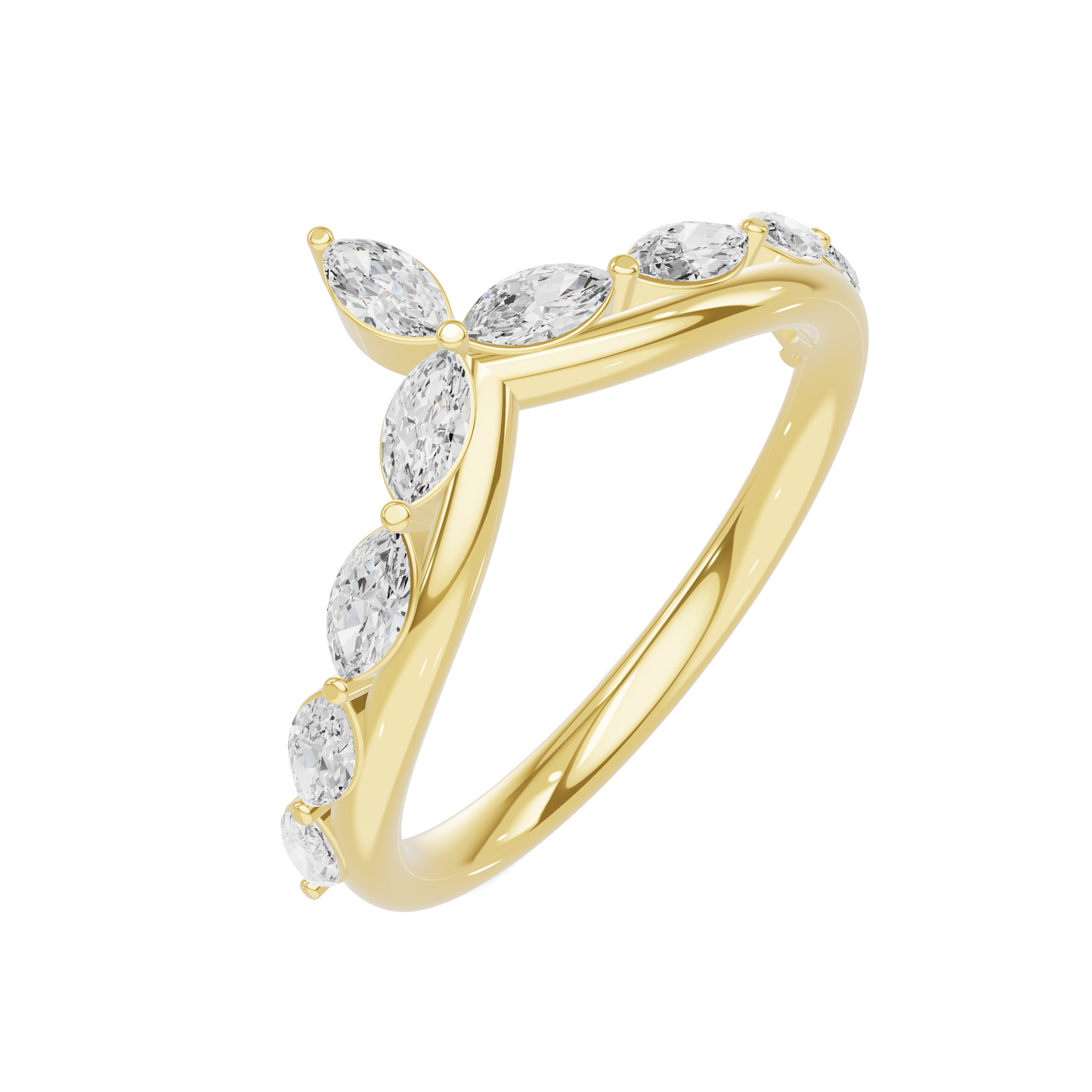 Marquise V Band Ring