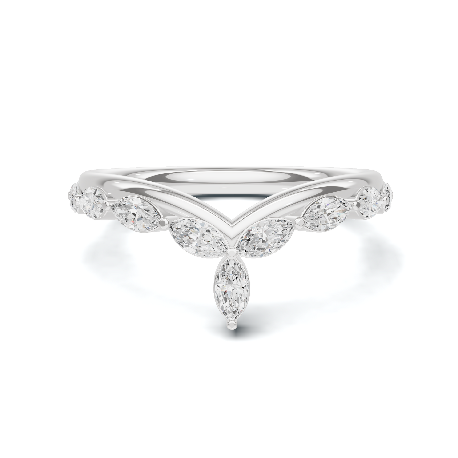 Marquise V Band Ring