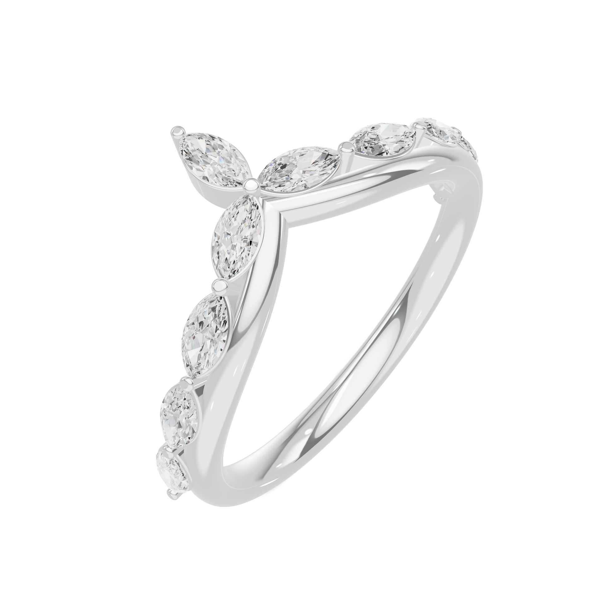 Marquise V Band Ring