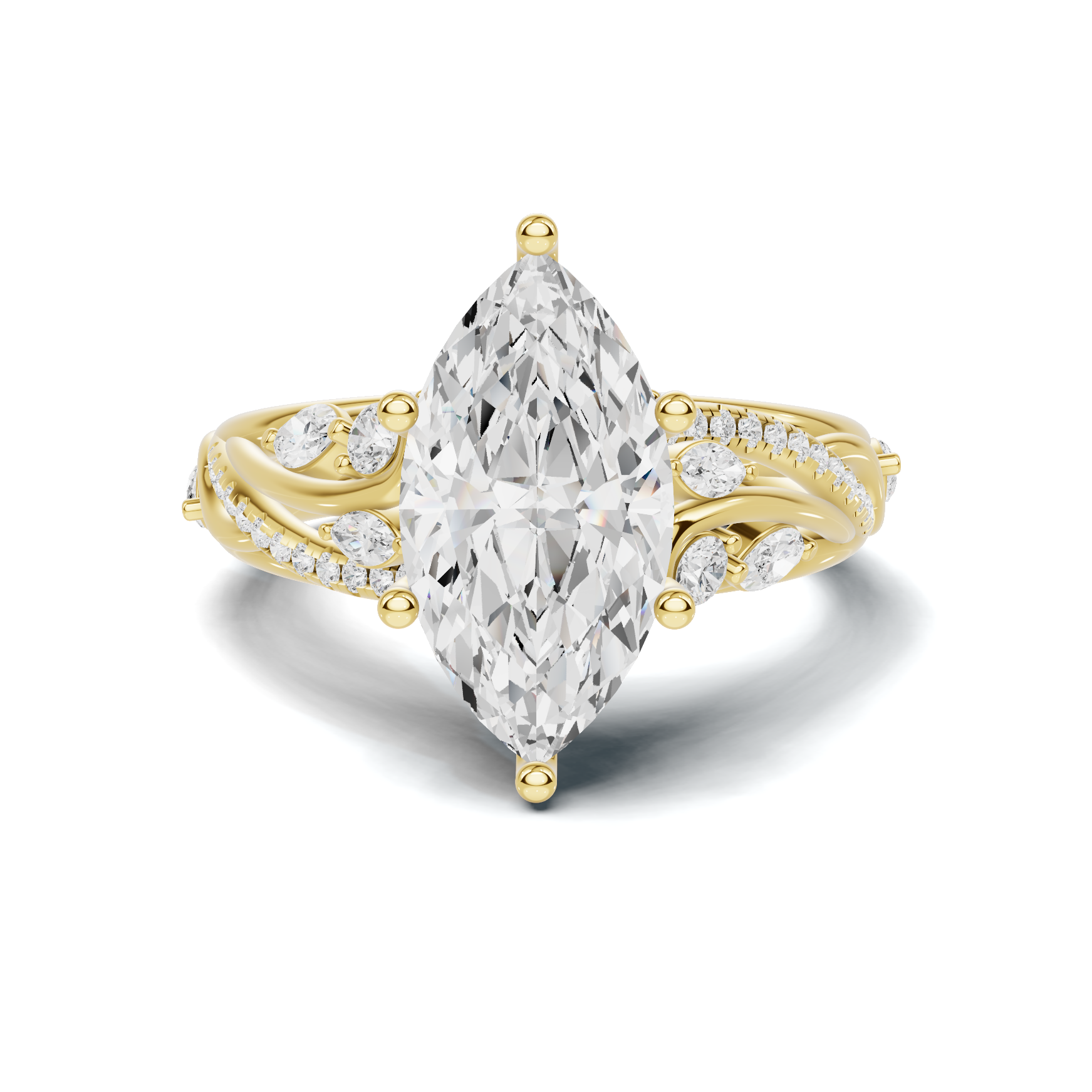 Marquise Vine Leaf Ring