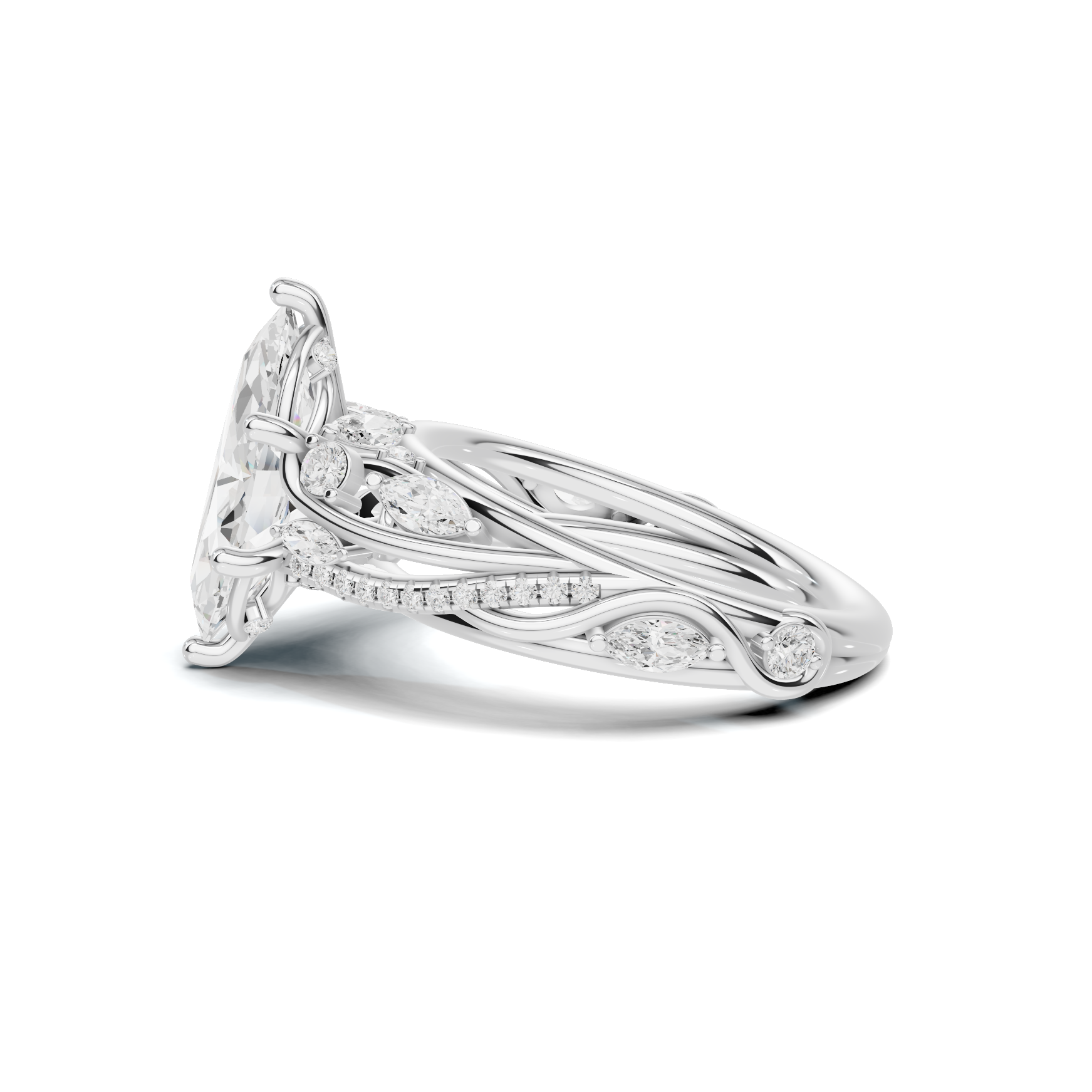 Marquise Vine Leaf Ring