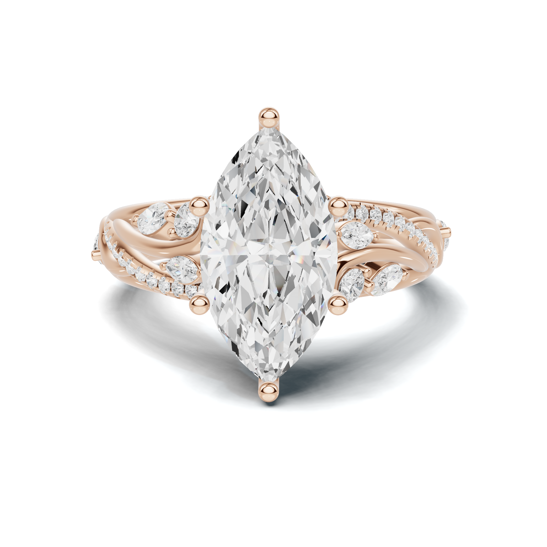 Marquise Vine Leaf Ring