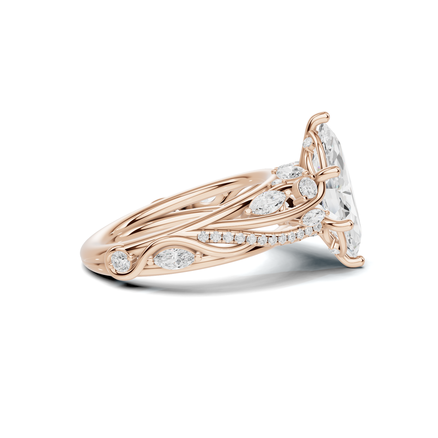 Marquise Vine Leaf Ring
