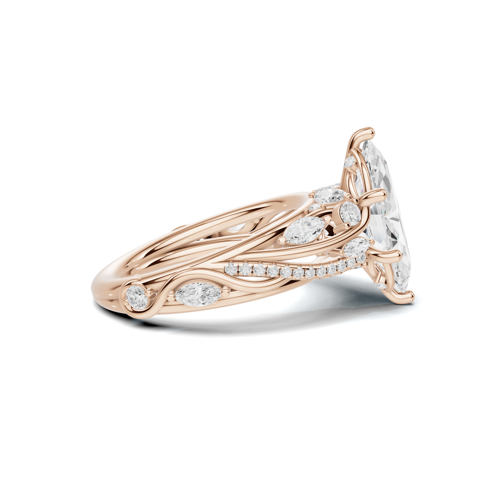Marquise Vine Leaf Ring